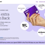 Rakuten American Express Card With Extra Earnings On Rakuten Shopping & Dining + $200 Bonus